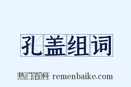 孔盖组词是什么意思的图片